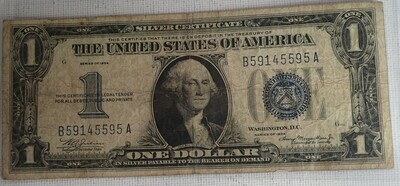 1934 $1 SILVER CERTIFICATE B591
