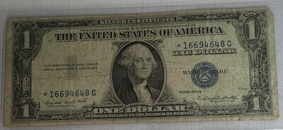 1935 G $1 SILVER CERTIFICATE {STAR NOTE} 1669