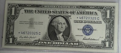 1957 $1 SILVER CERTIFICATE {STAR NOTE} 4672