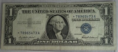 1957 $1 SILVER CERTIFICATE {STAR NOTE} 7896