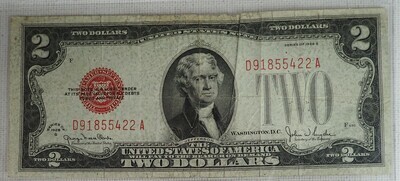 1928 G $2 U. S. NOTE D918