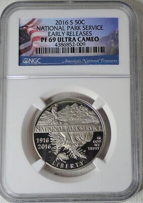 2016 S 50C U.S. NATIONAL PARK (EARLY RELEASES) NGC PF 69 ULTRA CAMEO