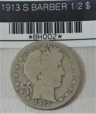 1913 S BARBER S$.50