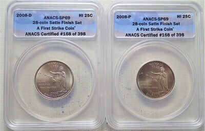 2008 P&D STATE QUARTERS (HAWAII) ANACS SP69