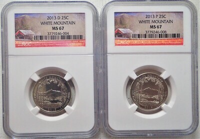 2011 P&D STATE QUARTERS (WHITE MOUNTAIN N.P.) NGC MS67
