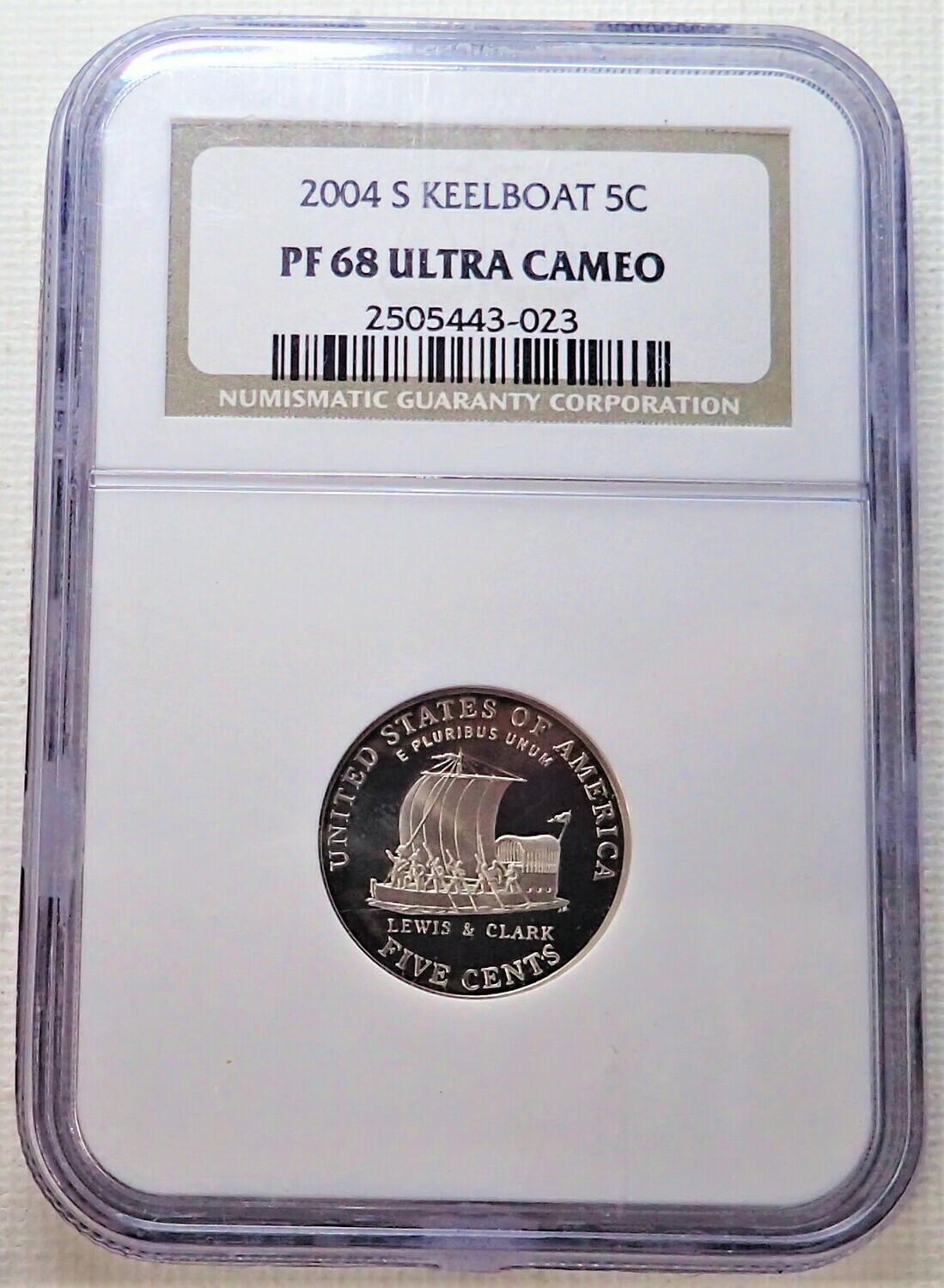 2004 S 5 CENT JEFFERSON (KEELBOAT) NGC PF 68 ULTRA CAMEO 2505443 023