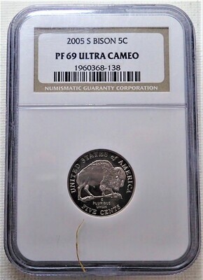 2005 S 5 CENT JEFFERSON (BISON) NGC PF 69 ULTRA CAMEO 1960368 138