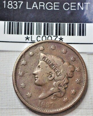 1837 LARGE CENT LC007