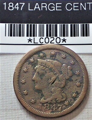 1847 LARGE CENT LC020
