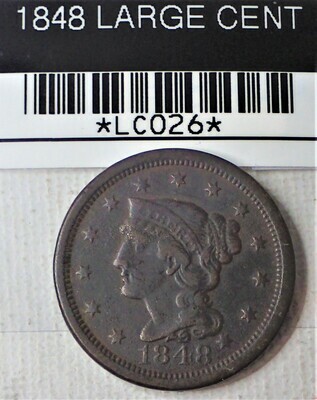 1848 LARGE CENT LC026