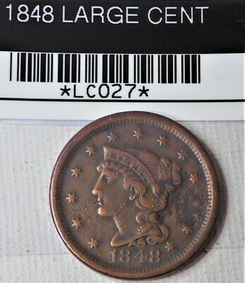 1848 LARGE CENT LC027
