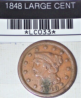 1848 LARGE CENT LC033