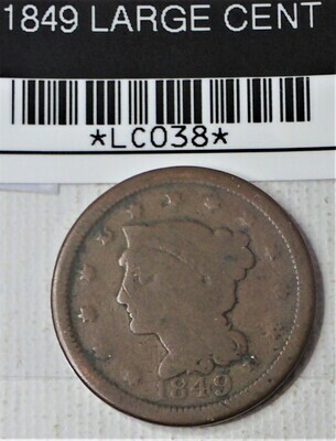 1849 LARGE CENT LC038