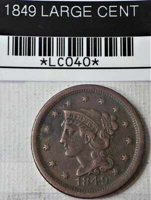 1849 LARGE CENT LC040