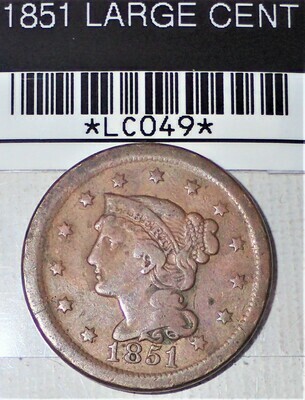 1851 LARGE CENT LC049
