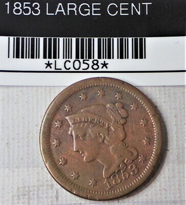 1853 LARGE CENT LC058
