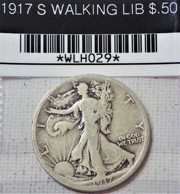 1917 S WALKING LIBERTY 50C WLH029