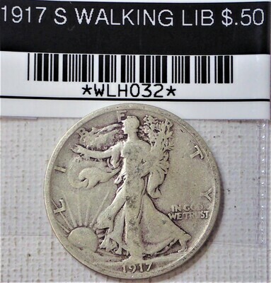 1917 S WALKING LIBERTY 50C WLH032