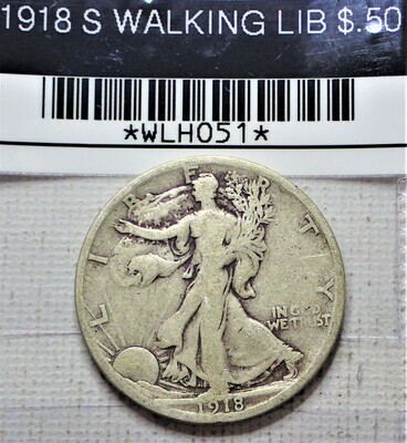 1918 S WALKING LIB $.50 WLHO51