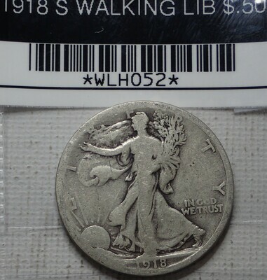 1918 S WALKING LIB $.50 WLHO52