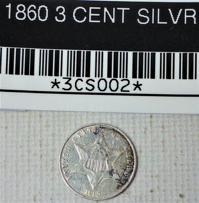 1860 3 CENT SILVER 3CSOO2