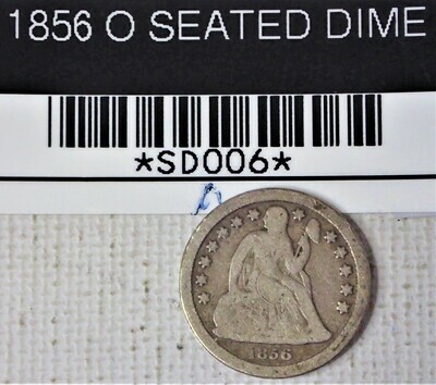 1856 0 SEATED DIME SILVER SD006