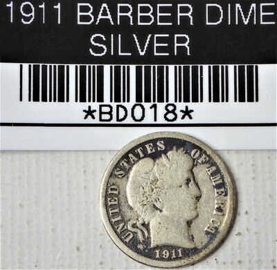 1911 BARBER DIME SILVER BD018