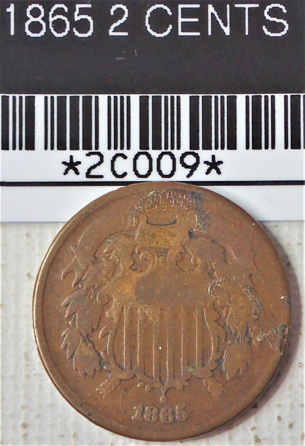 1865 TWO CENT 2C009