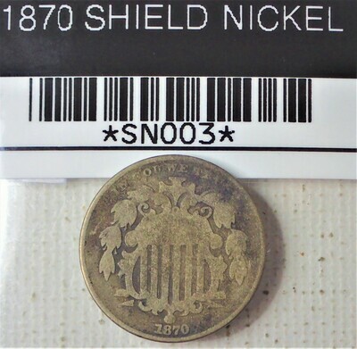 1870 SHIELD NICKEL SN003