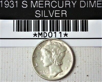 1931 S MERCURY DIME SILVER MDO11