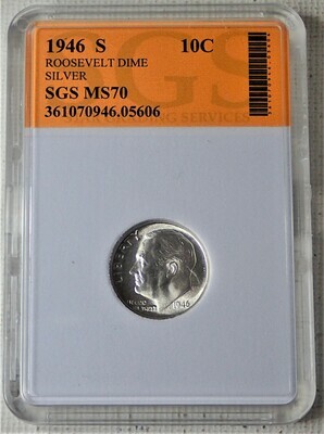 1946 S ROOSEVELT DIME (SILVER)  SGS05606