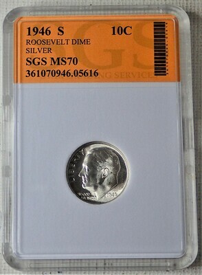 1946 S ROOSEVELT DIME (SILVER)  SGS05616