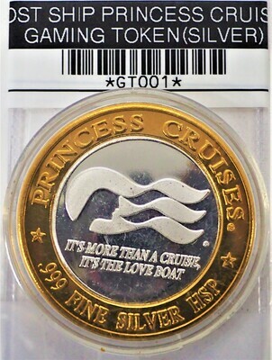 LOST  SHIP CRUISE GAMING TOKEN (SILVER) GT001