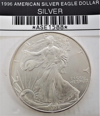 1996 $1 AMERICAN SILVER EAGLE ASE1588