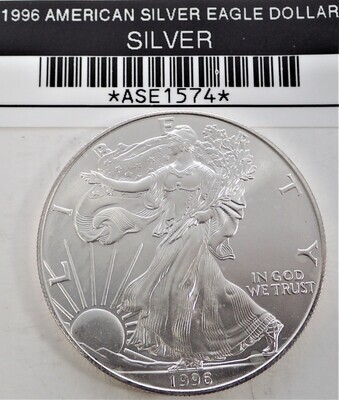 1996 $1 AMERICAN SILVER EAGLE ASE1574
