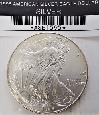 1996 $1 AMERICAN SILVER EAGLE ASE1595