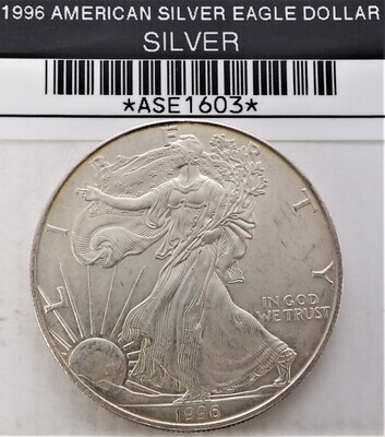 1996 $1 AMERICAN SILVER EAGLE ASE1603