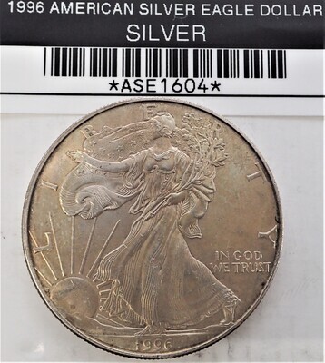 1996 $1 AMERICAN SILVER EAGLE ASE1604