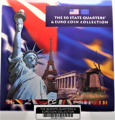 2002 50 STATE QUARTERS & EURO COIN COLLECTION EURO1504