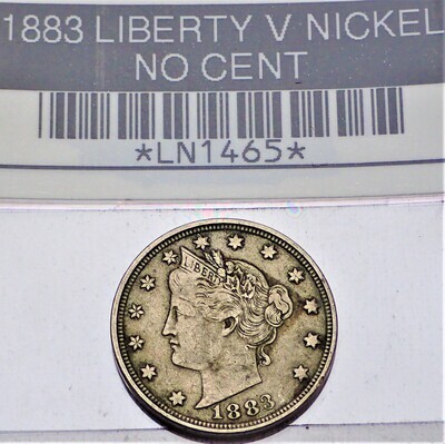 1883 LIBERTY V NICKEL (NO CENT) LN1465