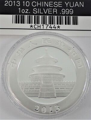2013 10 CHINESE YUAN (1 OZT SILVER .999) CH1744