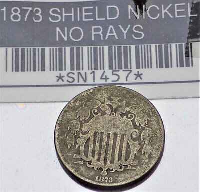 1873 SHIELD NICKEL SN1457