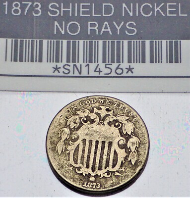 1873 SHIELD NICKEL SN1456