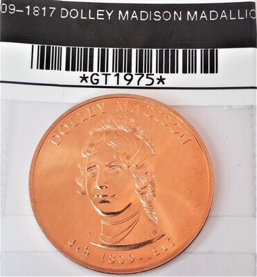1809 1817 DOLLY MADISON MEDALLION