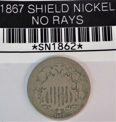 1867 SHIELD NICKEL SN1862