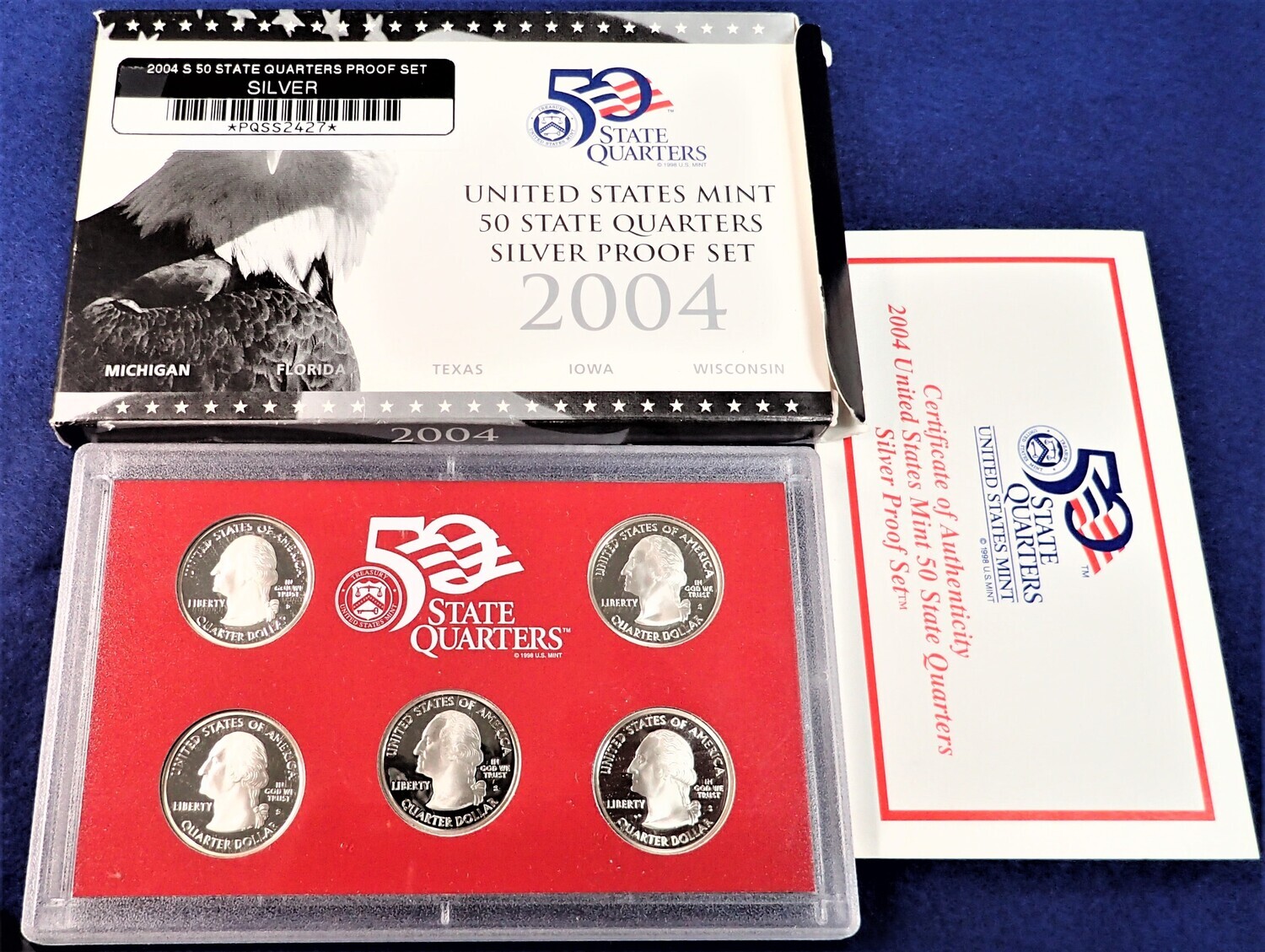 2004 S 50 STATE QUARTERS PROOF SET SILVER PQSS2427