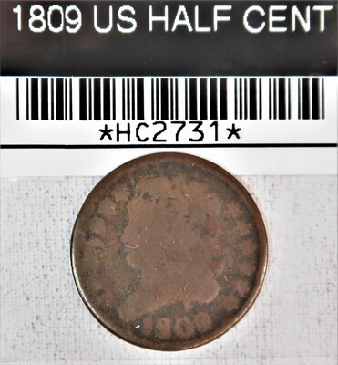 1809 US HALF CENT