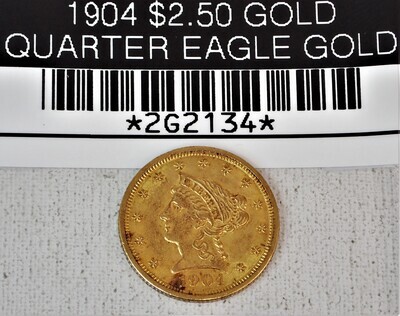 1904 $2.50 GOLD QUARTER EAGLE GOLD