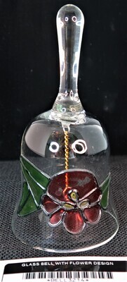 GLASS BELL WITH FLOWER DESIGN
