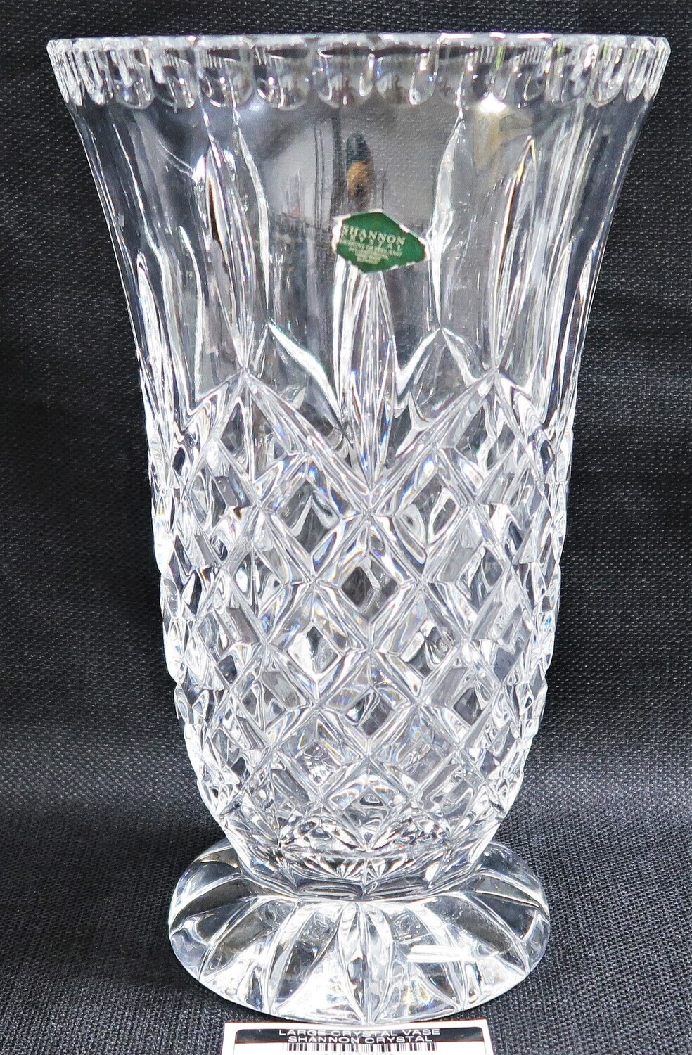 LARGE CRYSTAL VASE SHANNON CRYSTAL